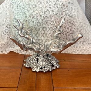 Arthur Court Grape Aluminum Hollowware Stand for Acrylic Bowl 14"